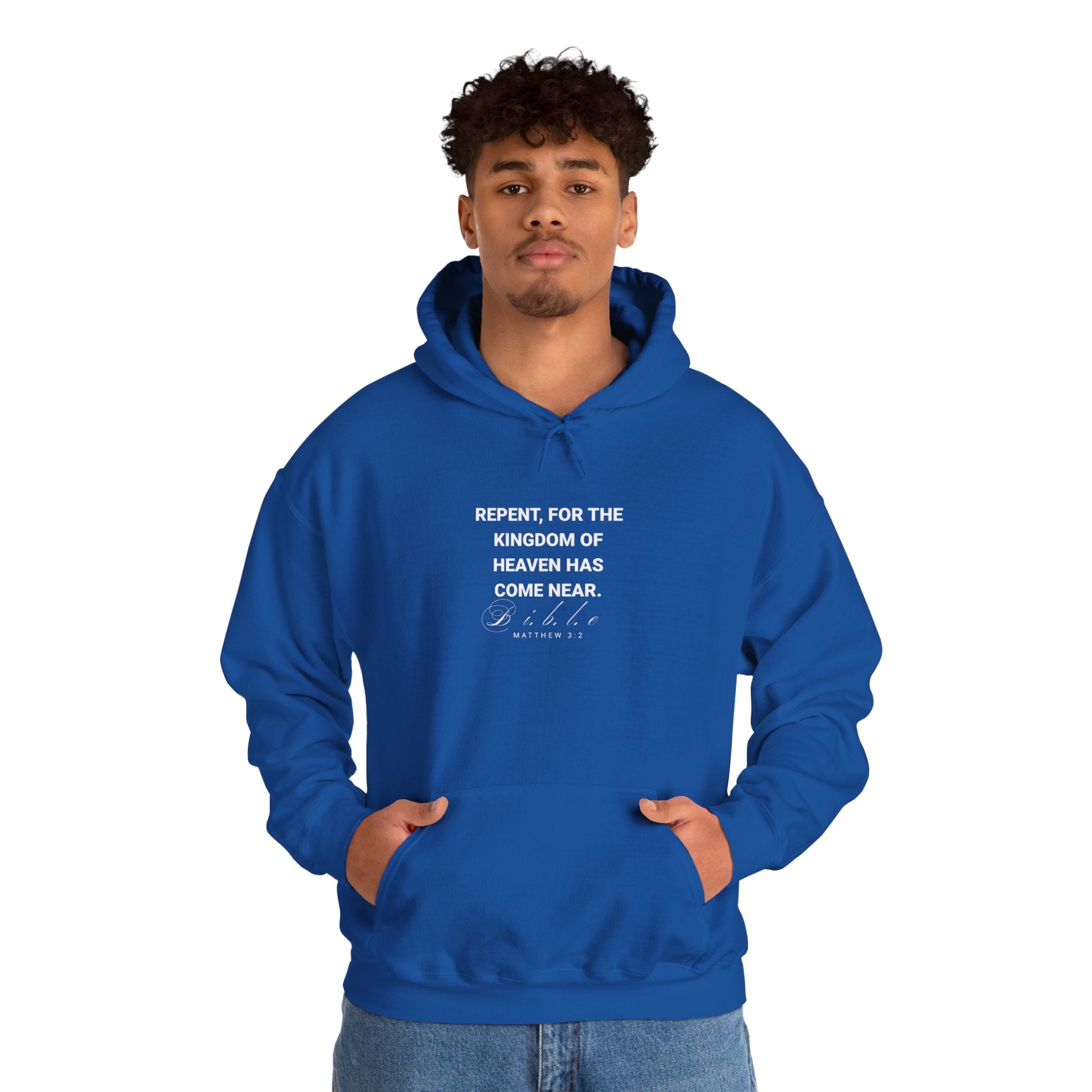 Men's Hoodie - Matthew 3:2 Bible Verse Heavy Blend™ Hooded Sweatshirt