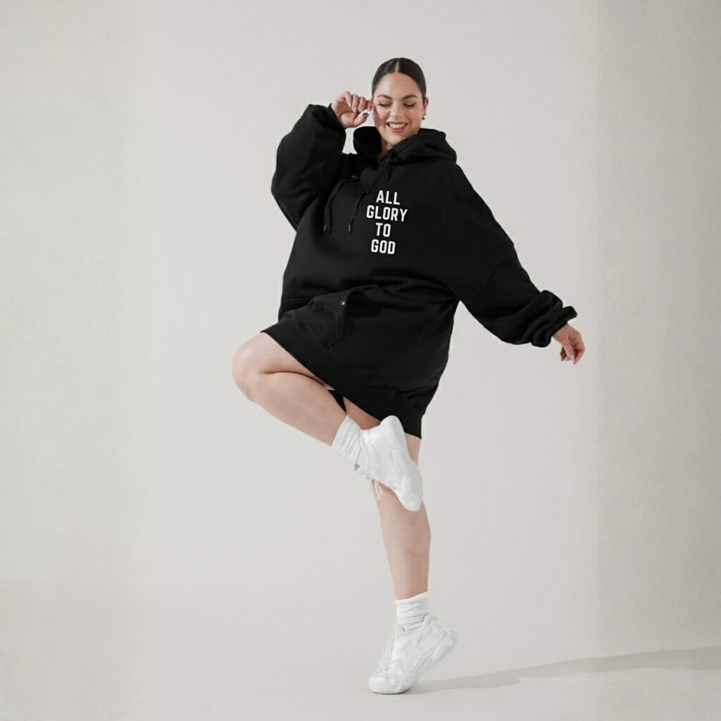 Religious Hooded Sweatshirt - All Glory to God