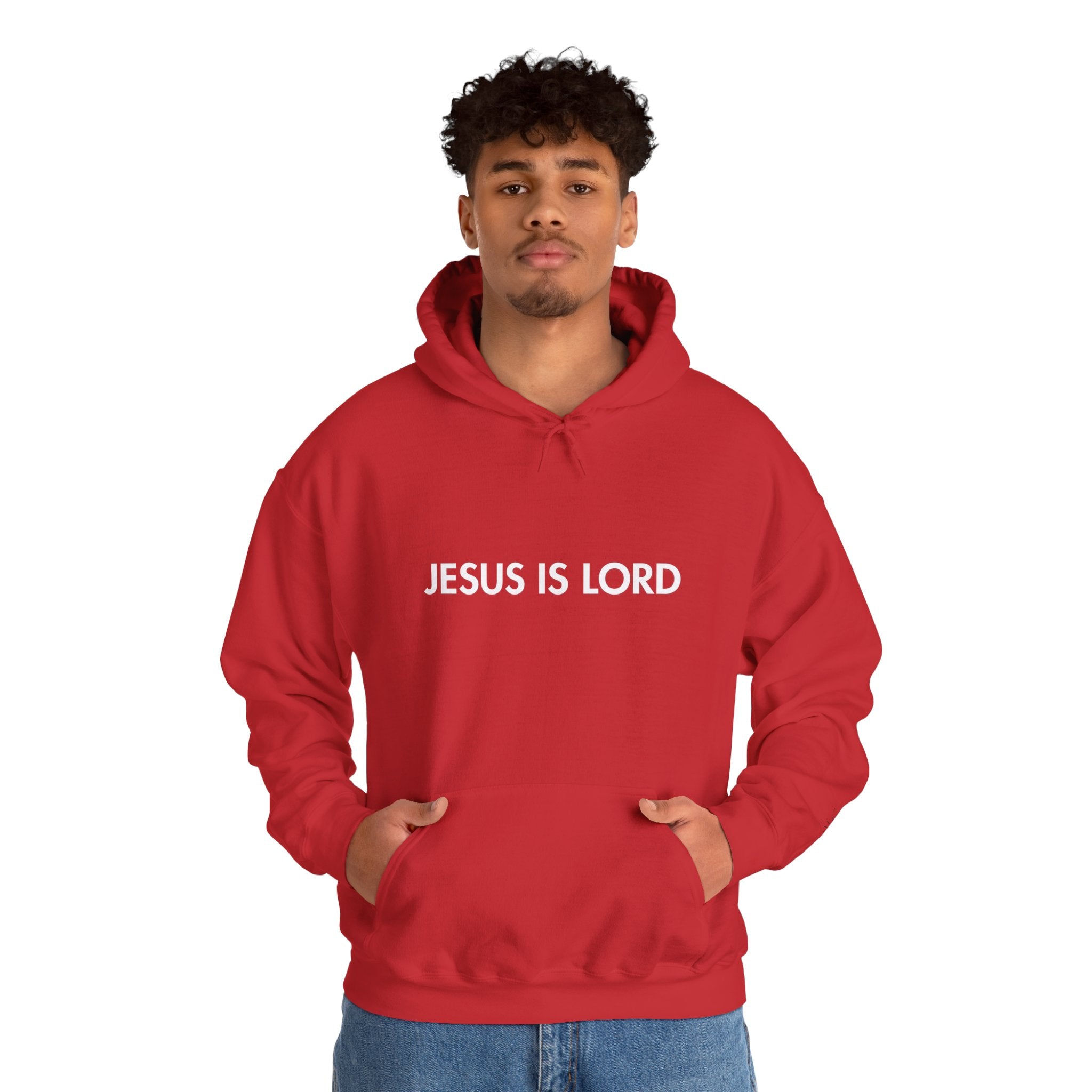Hoodie - Jesus is Lord Men's Heavy Blend™ Hoodie for Spiritual Everyday Comfort
