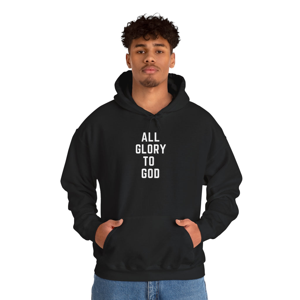 Religious Hooded Sweatshirt - All Glory to God