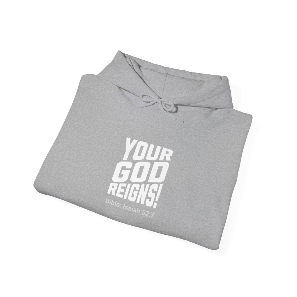 Isaiah 52:7 Your God reigns Men's Heavy Blend™ Hoodie - Cozy Casual Wear for Any Occasion, Spiritual Gift, Everyday Comfort, Unique Graphic [...]