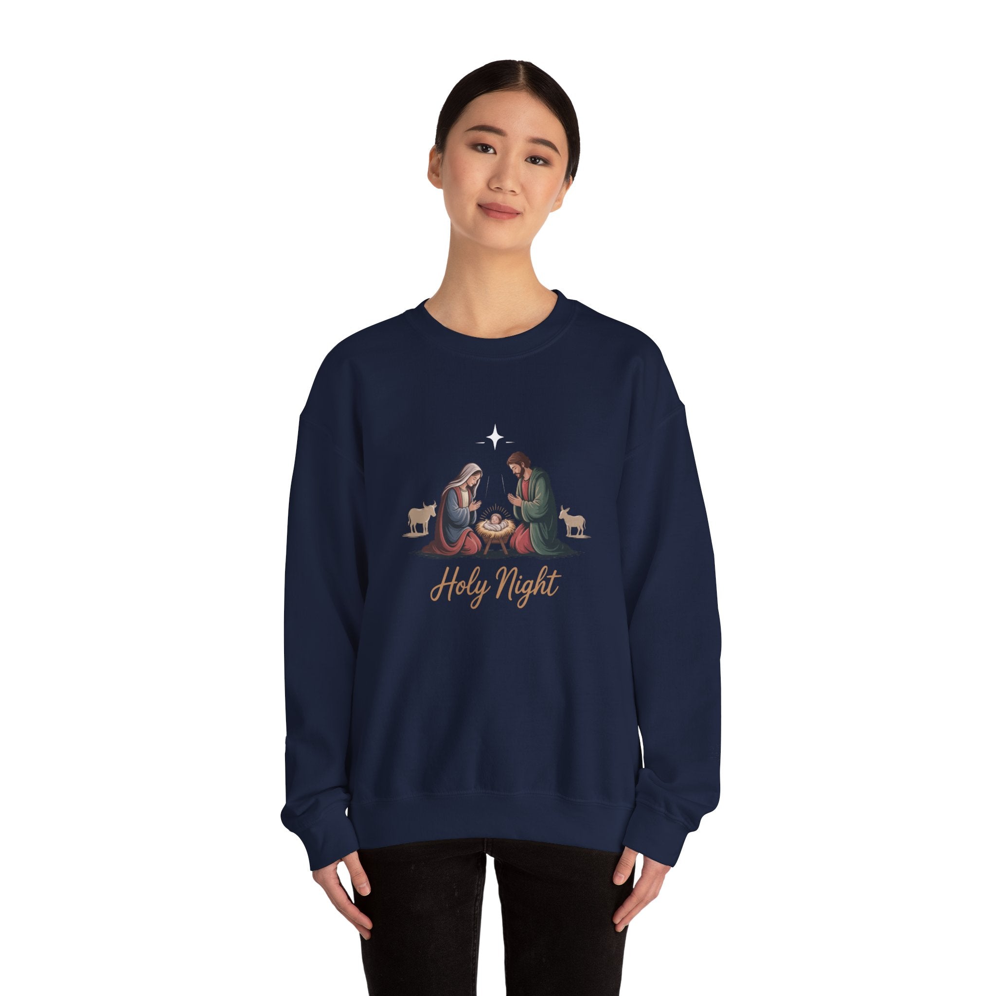 Christian Christmas Jumper, Religious Holiday Sweater, Festive Jesus Pullover, Xmas Crewneck Top, Unisex Sweatshirt