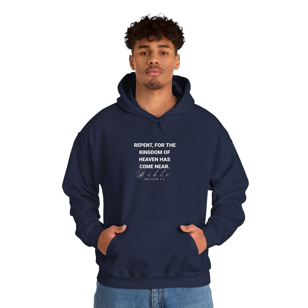 Men's Hoodie - Matthew 3:2 Bible Verse Heavy Blend™ Hooded Sweatshirt