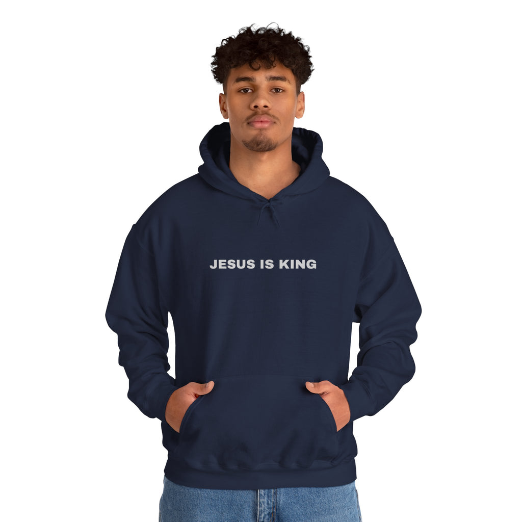 Jesus is King Hoodie - Men's Heavy Blend™ Hoodie for Spiritual Everyday Comfort